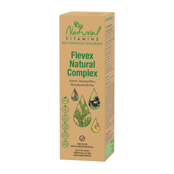 Vegan Flevex Natural Complex Κιρσοί, Αιμορροΐδες & Θρομβοβλεβίτιδα Natural Vitamins 50ml