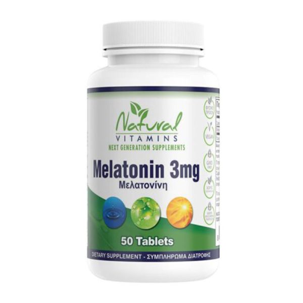 Vegan Μελατονίνη Natural Vitamins Melatonin 3mg